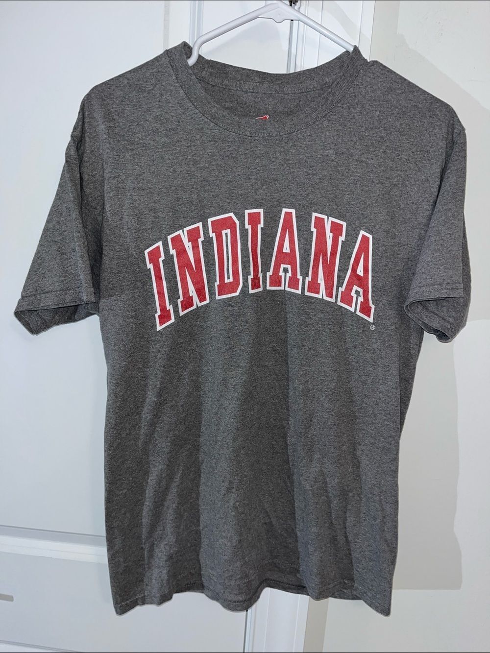 Indiana Hoosiers IU Gray Varsity Style College university T Shirt M/S slim Med